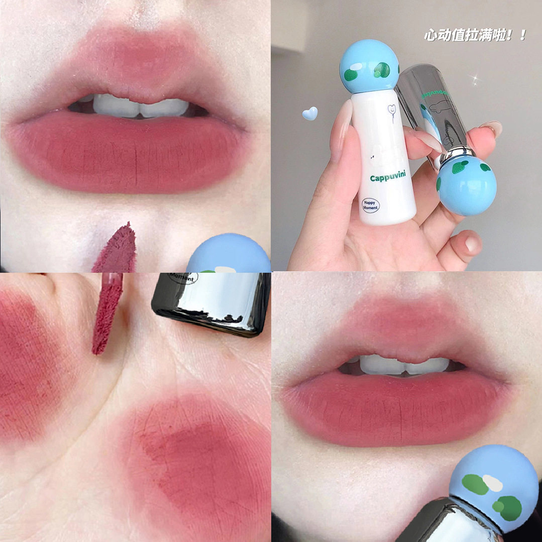 Cappuvini小兔子唇釉 哑光雾面丝绒唇泥国货化妆品学生党口红彩妆