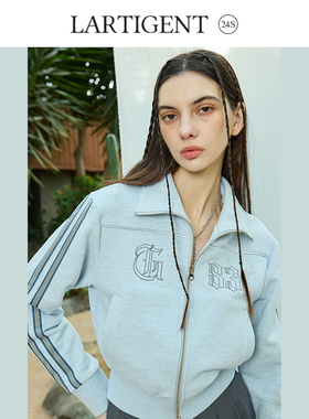 LARTIGENT 24S新款休闲立领短款外套女宽松洋气百搭小个子夹克