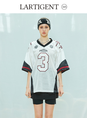 LARTIGENT金起范同款3号足球衣短袖T恤衫男女同款球服夏季运动服