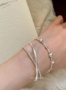 s925纯银开口莫比乌斯手镯