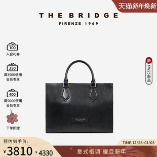 新品 桥牌 IDA系列女士宽肩带牛皮手提单肩包托特包 Bridge The