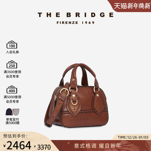 手工牛皮女士斜挎包简约大气手提包保龄球包 桥牌 The Bridge