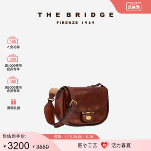 桥牌 DORA系列手工牛皮新款 Bridge The 女士手工牛皮斜挎包单肩包