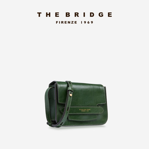 The Bridge/桥牌LUCREZIA系列手工牛皮植鞣工艺女斜挎单肩包