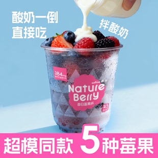 素坊冷冻蓝莓奶昔杯混合莓果速冻浆果树莓冰冻蓝梅水果酸奶莓果杯