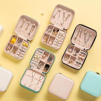 Jewelry Earring Ring Necklace Storage Box Holder Organizer J