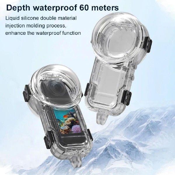 60M Invisible Dive Case For Insta360 X5 Waterproof Housing
