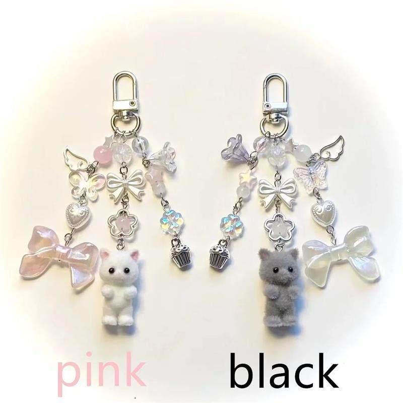 Calico critters persian cat twins keychains