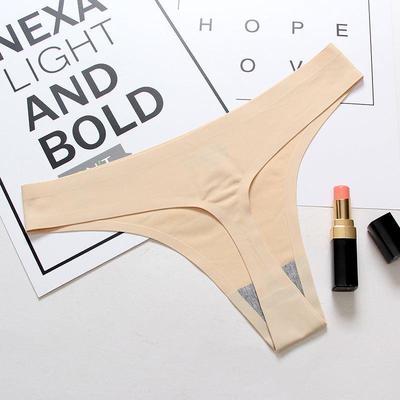 女士冰丝无痕一片式内裤低腰丁字printing G-string tbacks thong
