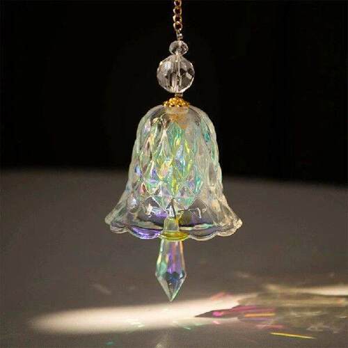 Crystal Wind Chime Stained Glass Window Hanging Crystal