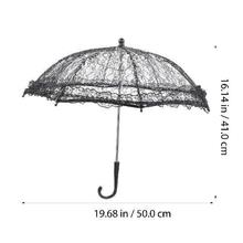 Ladies Umbrella Clear Wedding Gothic Black Dress Bride