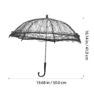 Wedding Clear Gothic Black Bride Ladies Dress Umbrella