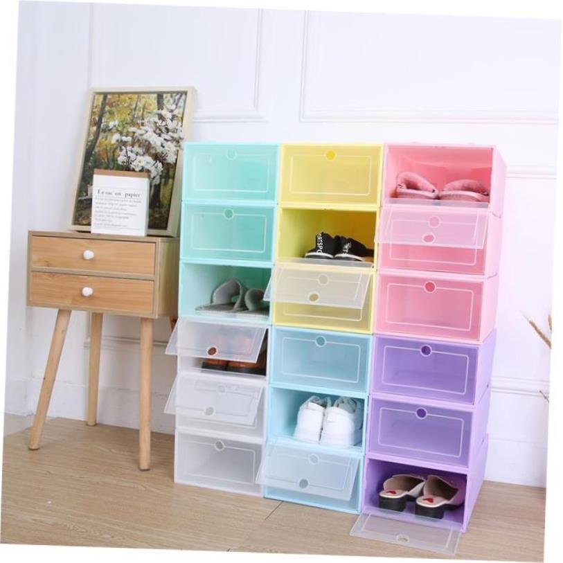 6pcs Transparent plastic shoe box dustproof Shoes cabinet 1