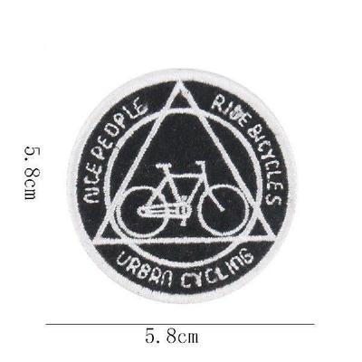 Round Urban Cycling Sport Bicycle Biker Patches Embroidery