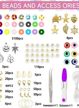 Clay Beads For Bracelets Making Kit, Jewelry Craft For Girls