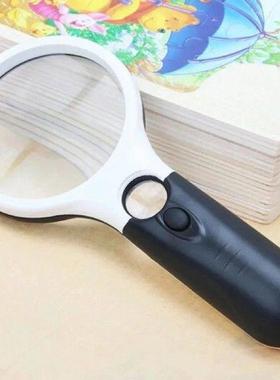 White Magnifying Glass Handheld Main Lens 3X Secondary 45X