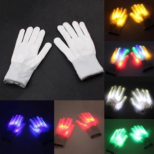 Guantes Glowing Halloween LED Light Neon Party Props Gloves
