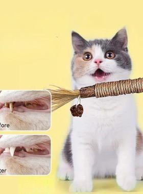 猫玩具清洁牙齿Silvervine咀嚼棒宠物零食Sti