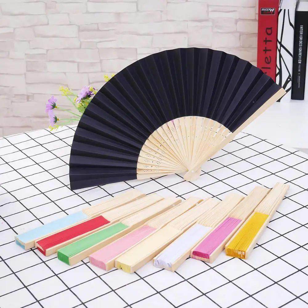 1Pc Paper Bamboo Folding Hand Fan Wedding Personalized Fsahi