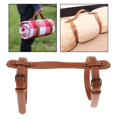 PU Leather Picnic Blanket Strap Camping, Picnics, Motorcycle