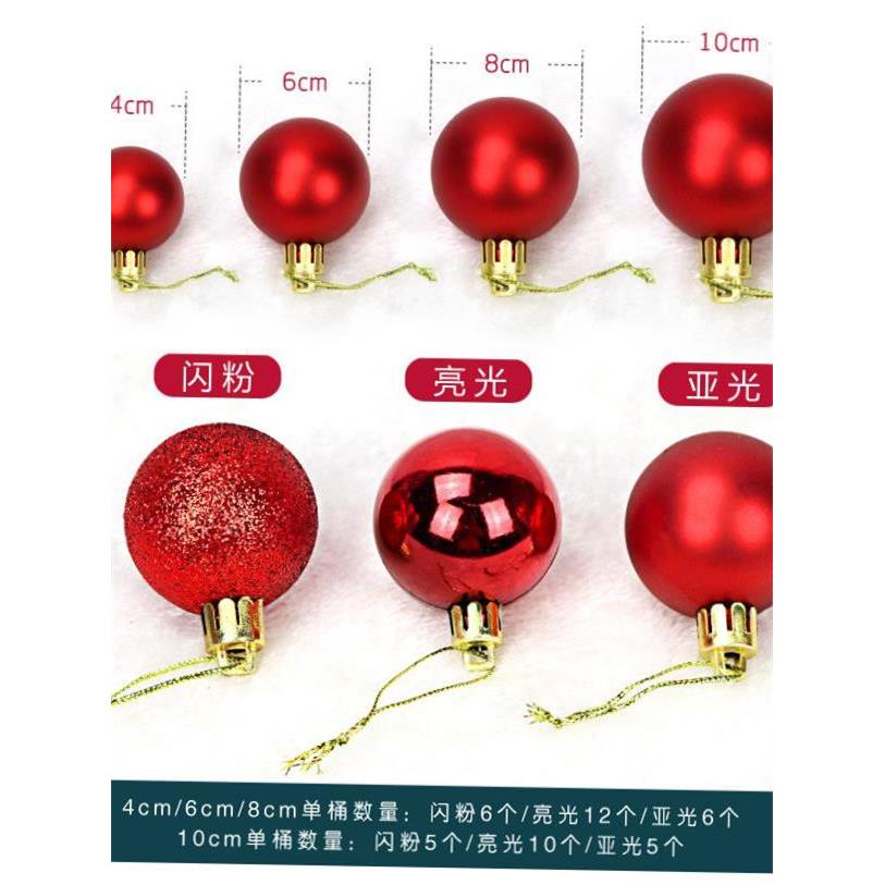 Christmas Decorations tree 3/4/6/8cm Christmas Ball pendant