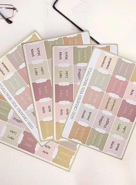 5 Sheet Bible Index Label Sticker Bookmark Stickers Easy Rea