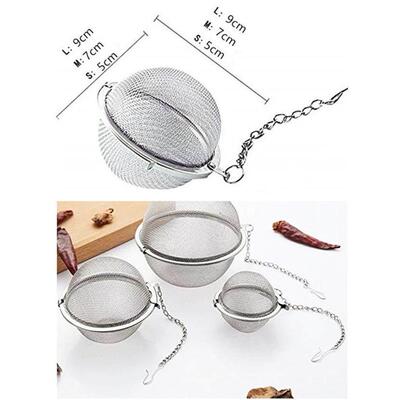 Mesh Tea Ball Infuser Strainers不锈钢茶球过滤网球器煲汤料包