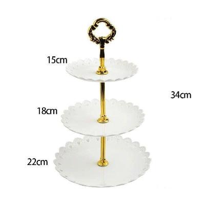 3-Layer Cake Stand Fruit Plate Tray Display Cupcake Holder
