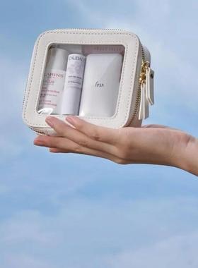 Small Cosmetic Bag for Purse Mini Makeup for Cute Clear Pou