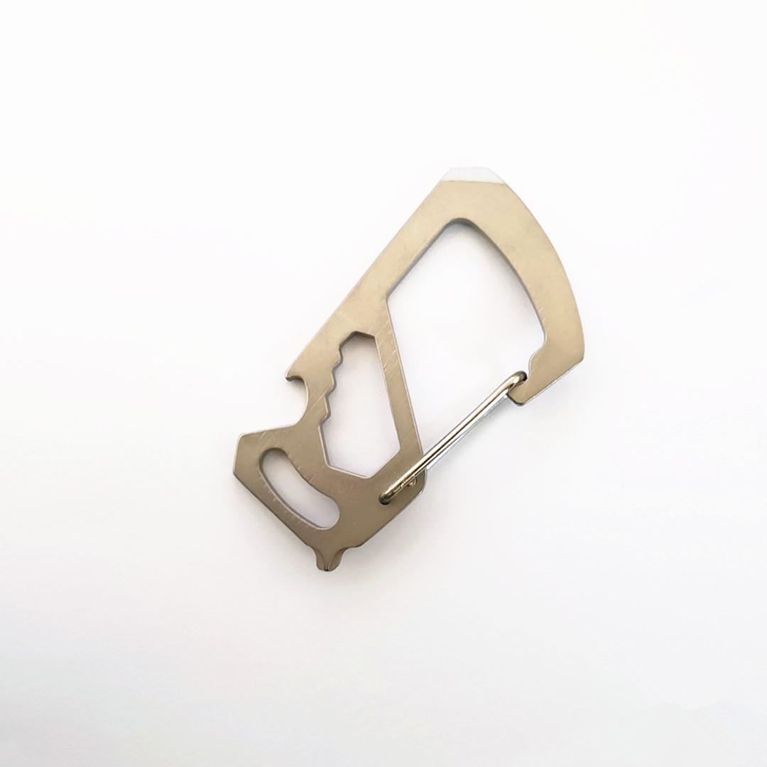 EDC multi-function D-shaped buckle stainless steel carabiner