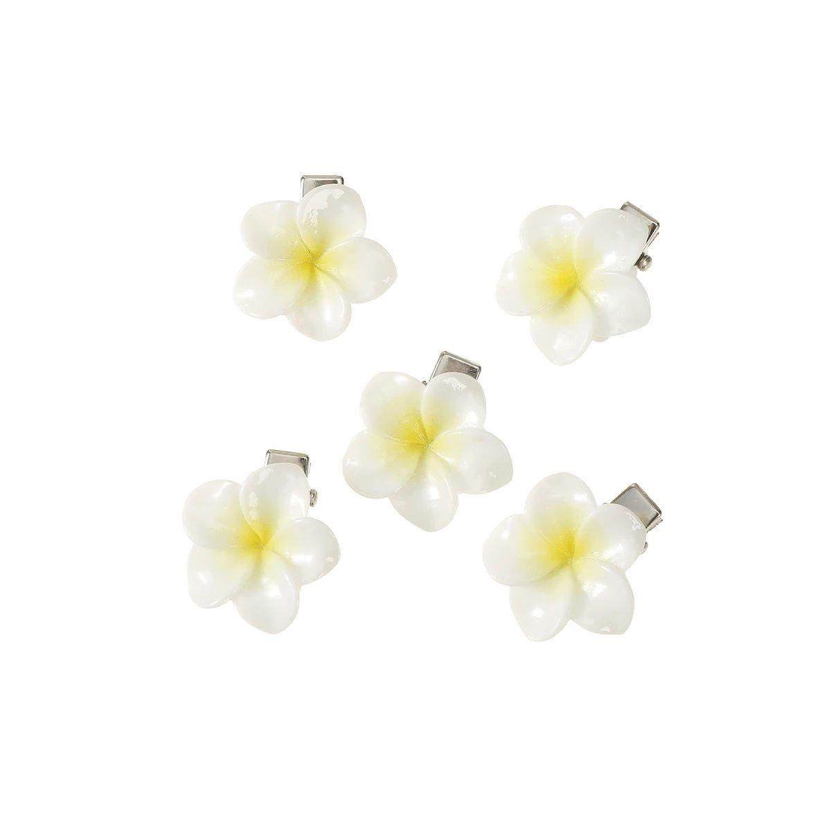 5Pcs/Set Sweet Plumeria Hairpin Hair Clips For Kids Girls Fl