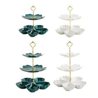 Tiered Ceramic Cake Stand Tiered Serving Tray for Birthday