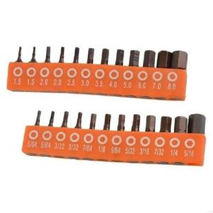 Screwdriver Bit Hexagonal 24Pcs Shank Inch 25mm