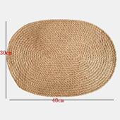 Table Place Mats Round for Braided Pad Dining Oval