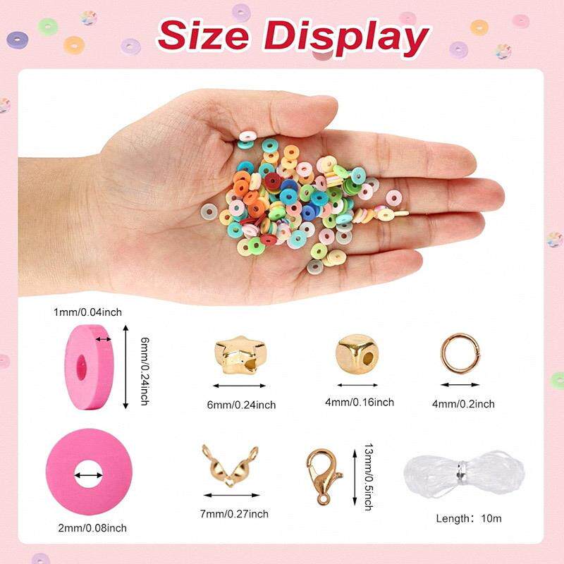Clay Beads Bracelet Making Kit DIY Jewelry Crafts For Girls