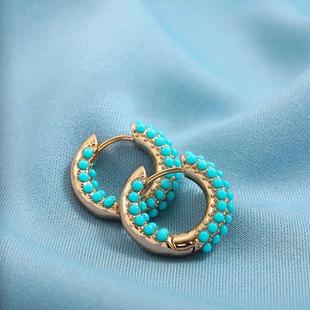 Earrings for Women Round Geometric Hoop Trendy Circle Beads