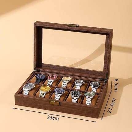 12 Watch Jewelry Display Storage Holder Case Grids Box Gift