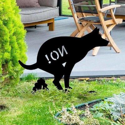 No Pooping Yard Sign Weatherproof Yard Art Decor for Indoor