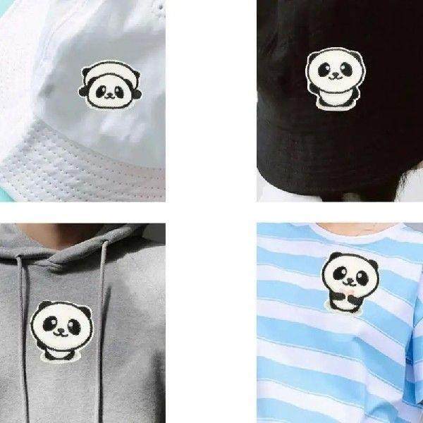 6 Pcs Applique Patches Embroidery Patches Panda Iron On