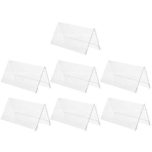 7pcs Conference Table Acrylic Sign Holders 120x60mm Clear