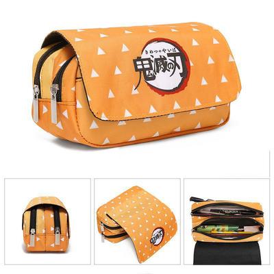 Anime Demon Slayer Pencil Case Student Storage Bag Tanjirou