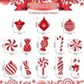 Ornaments piece Christmas Candy Spiral Merry
