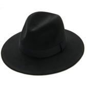 top fedora shipping Free wide black unisex jazz hat brim