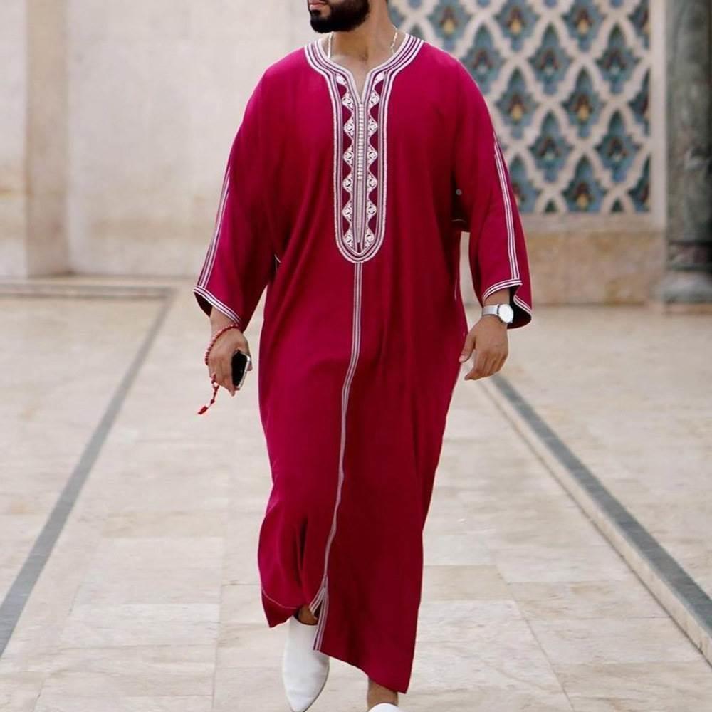 Muslim Men Gown Thobe Kaftan Dress Africa Long Shirt男士长袍