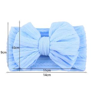 Baby Headband Layers Cable Headwea Nylon Bow Child Solid for
