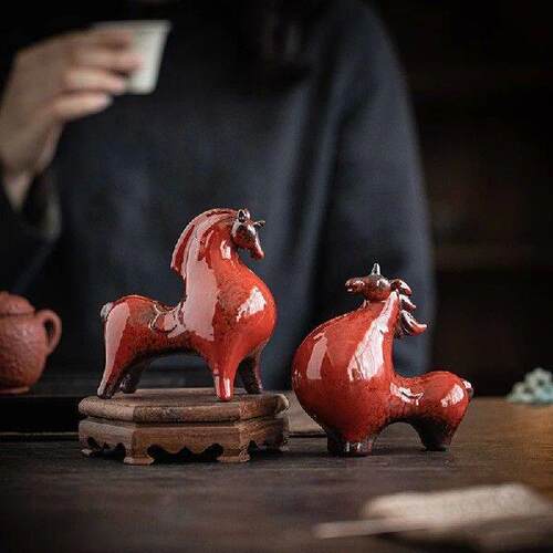 Ceramics, Ancient Chinese Tang Dynasty Horse Ornaments,