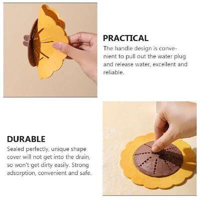 2 Pcs Portable Rotary Floor Drain Unique Design Sink Plug