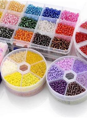 2-3mm Glass Seed Beads Box Set DIY Bracelet Necklace Rainbow