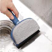 sided Wash Sponge Glass Double Bathtub Bathroom Brush Basin