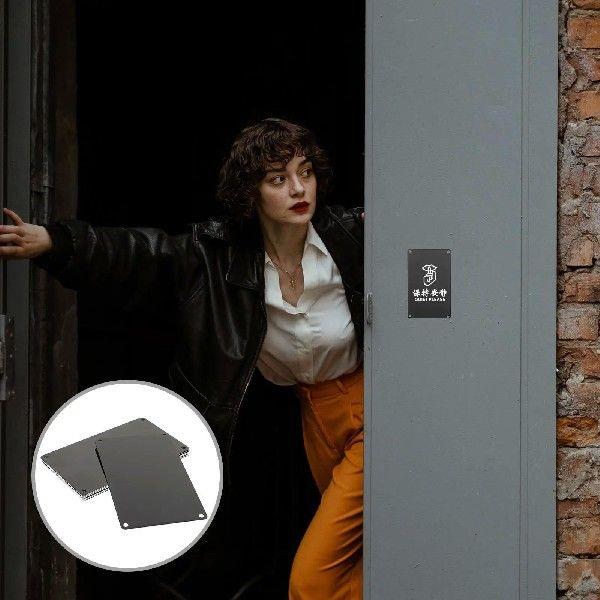 10 Pcs Engraved Sign 100x60mm Black Aluminum Blank Metal